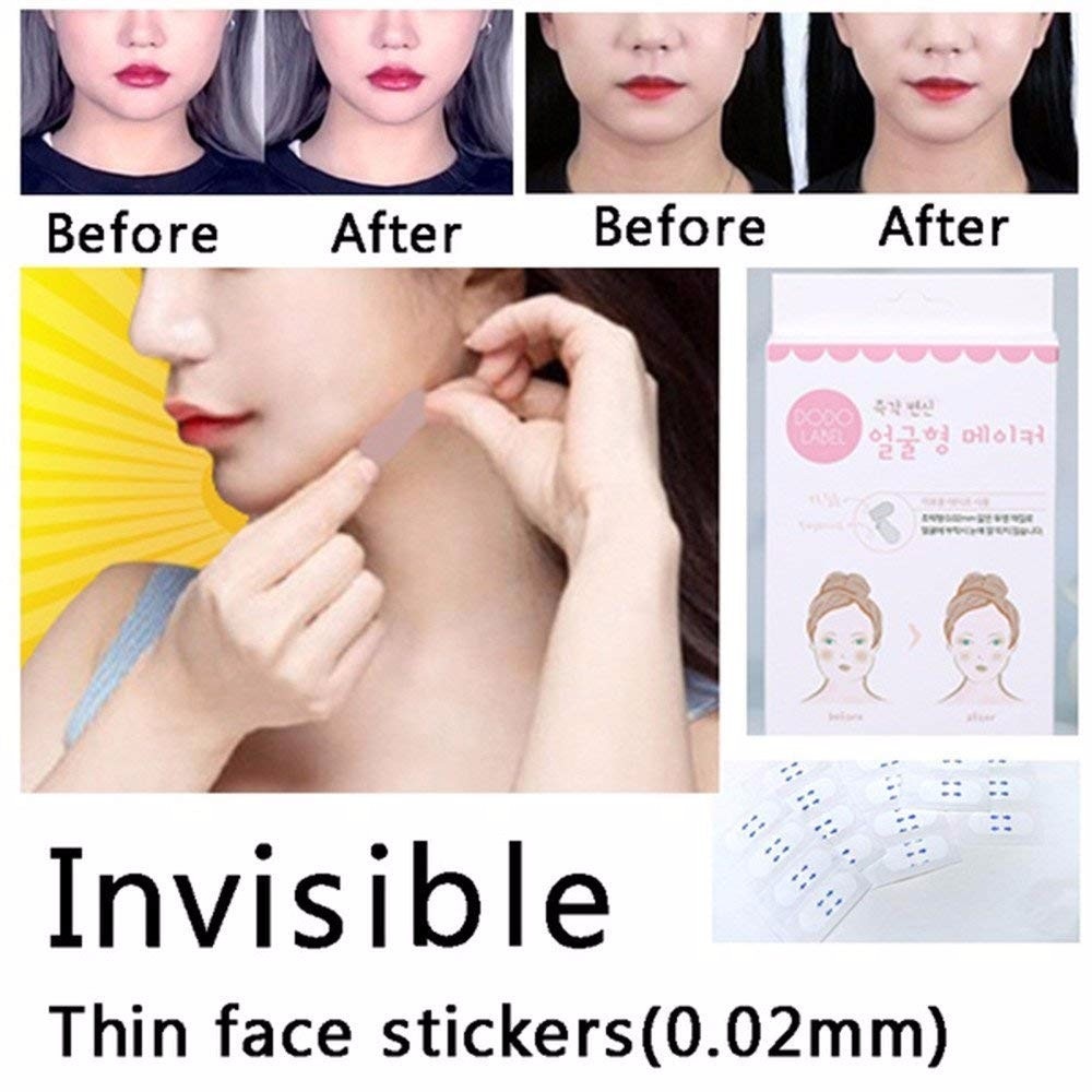 40 Pcs Invisible Thin Face Facial Stickers